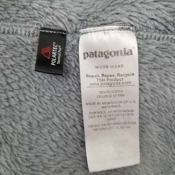 Patagonia M Synchilla Pullover Fleece Jacket Gray Blue Re Tool Snap T Waffle Wea - Picture 9 of 10